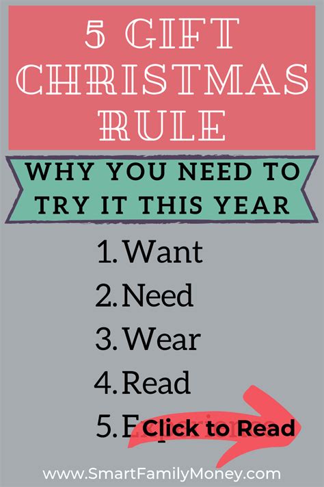 5 christmas gifts rule